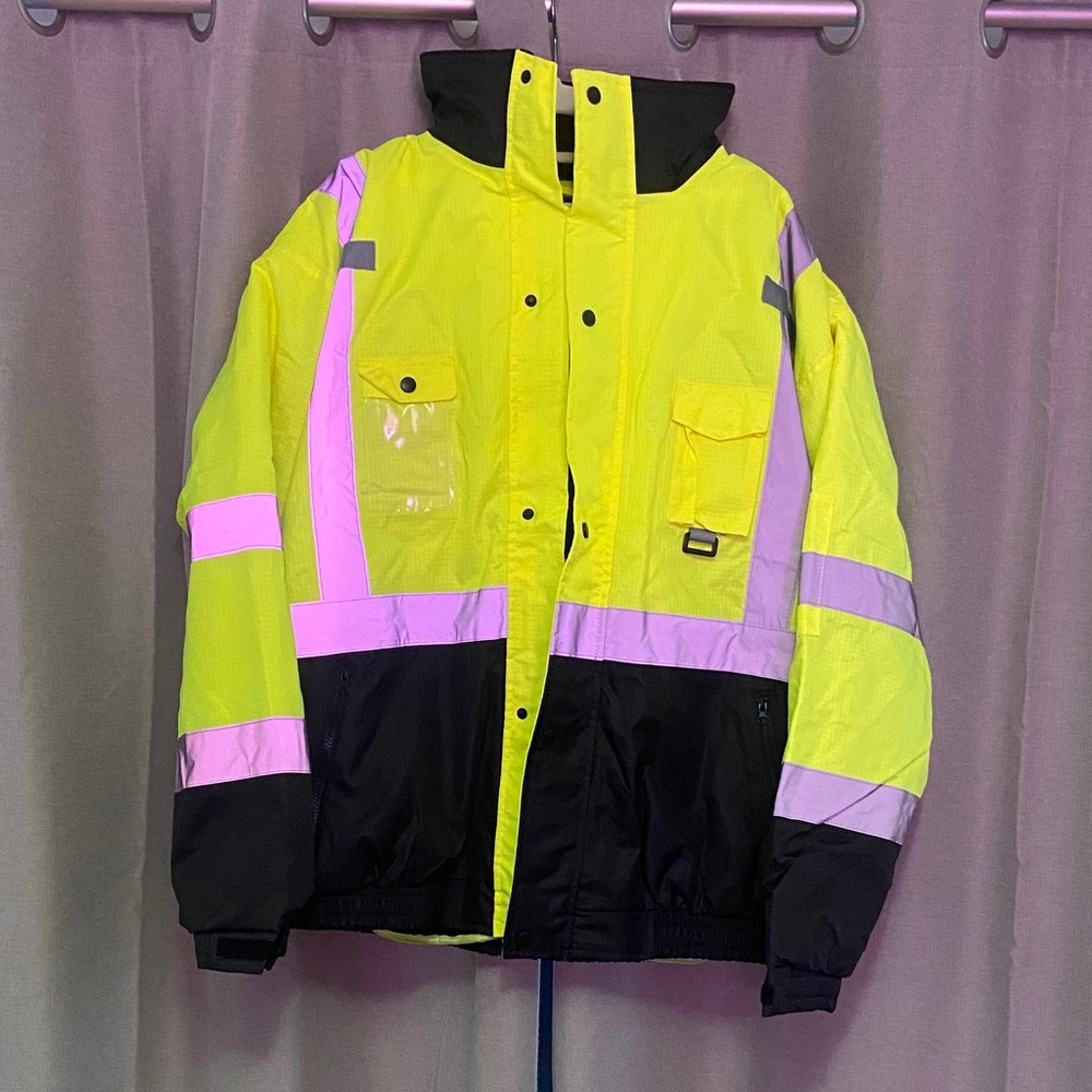 Protective Industrial Products High-Vis Yellow and Black Coat Class 3 Level 2